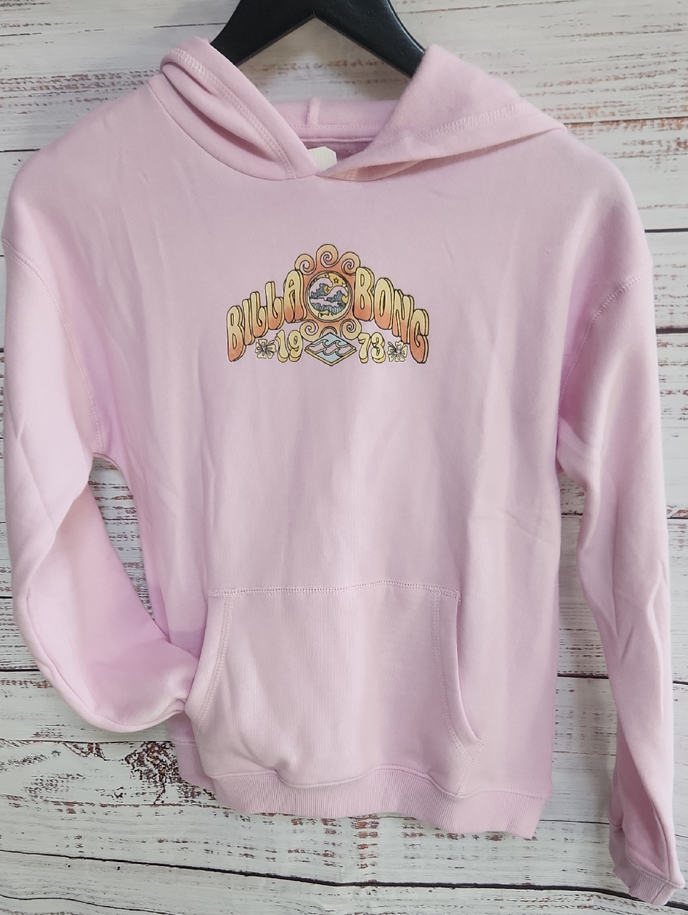 Billabong Light Pink Graphic Pullover Hoodie